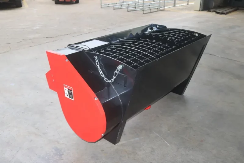 280Lt Volume Skid Steer Concrete Mixer Bucket Attachment, Universal Quick tach Mount Plate (1)