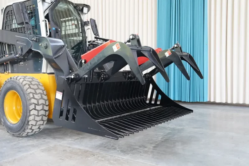 84 Rock Grapple Bucket for Skid Steer Attachment Quick Attach