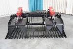 84 Rock Grapple Bucket for Skid Steer Attachment Quick Attach