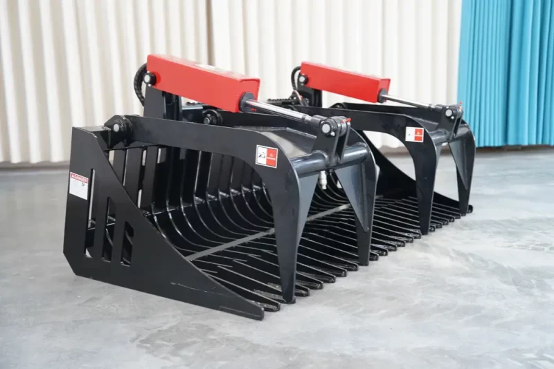 84 Rock Grapple Bucket for Skid Steer Attachment Quick Attach